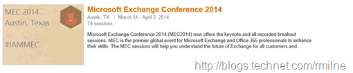 74 Awesome MEC Sessions - Nice !!