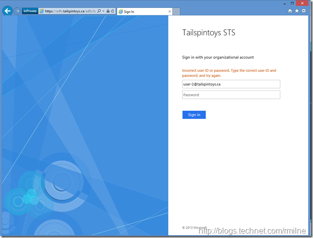 Sign In To Tailspintoys ADFS Authentication Page
