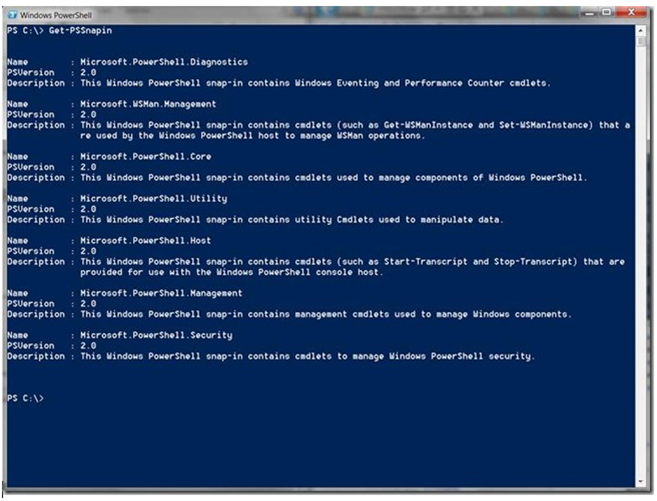 PowerShell: Get-PSSnapin