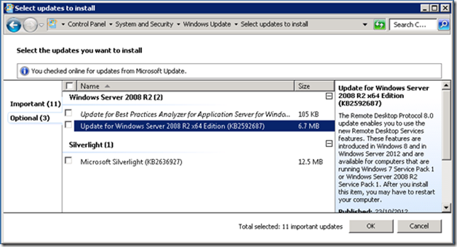 Microsoft Update - No Windows Management Framework 3.0
