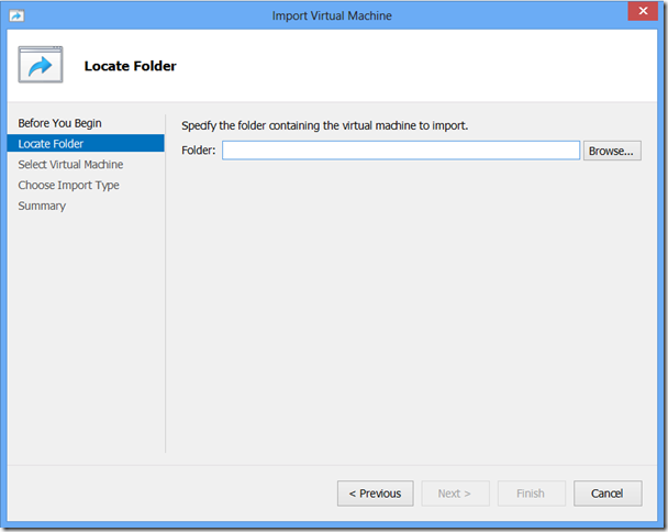 Windows 8 Hyper-V Virtual Machine Import