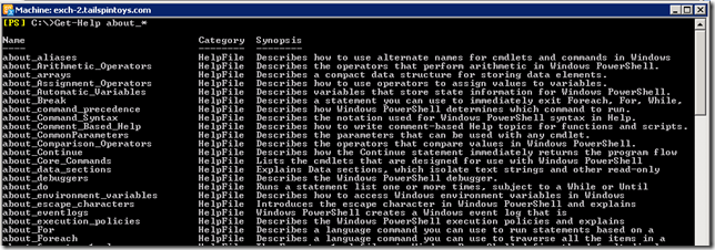 PowerShell Get-Help About_*