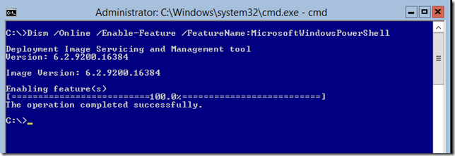 Using DISM To Install PowerShell