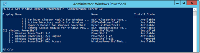 Get-WindowsFeature To Check Installed Components Remotely. PowerShell Not Installed.