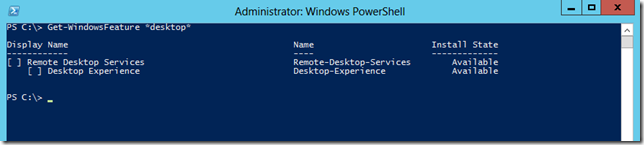 Windows Server 2012 Get-WindowsFeature