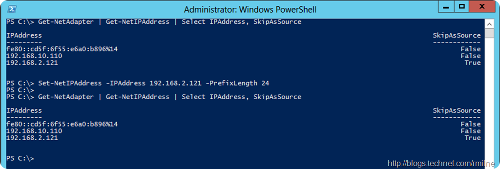 Using PowerShell In Windows 2012 To Preserve SkipAsSource
