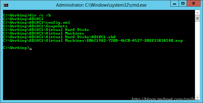 2 directory dtructure on 2008 r2 exp VM