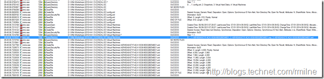 Windows 8.1 Hyper-V VM Import File System Activity