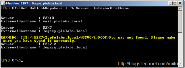 Get-OutlookAnywhere Shows Missing RPC Virtual Directory