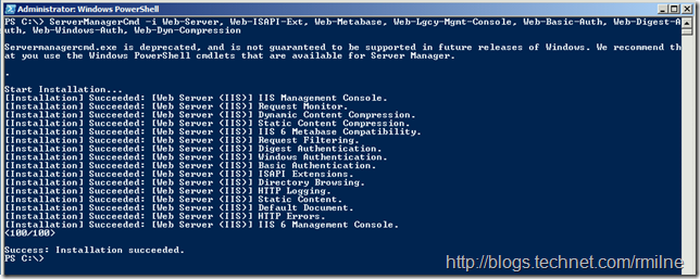 Installing Exchange 2007 SP3 OS Components - Less RPC/HTTP 