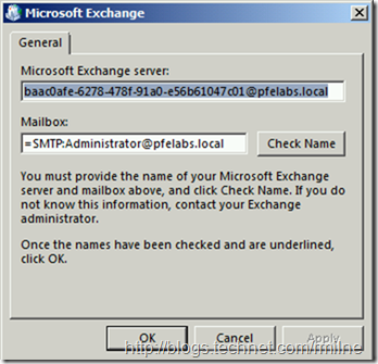 not connected to microsoft exchange server for outlook