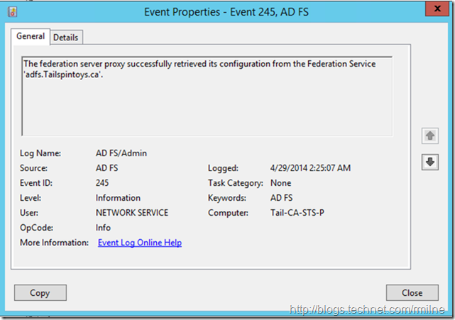 Server 2012 R2 ADFS Proxy - Retrieving Configuration From ADFS Server