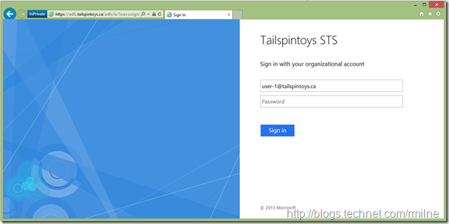 Sign-In To On-Premises ADFS Server