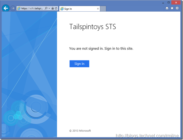 Sign In To The Tailspintoys STS