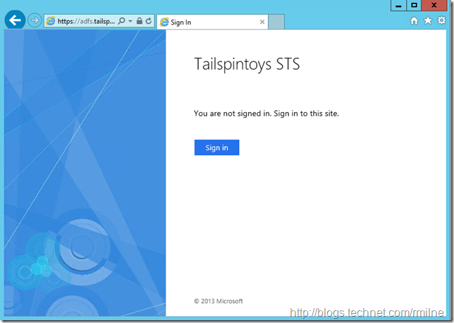 ADFS 2012 R2 Sign-In Page
