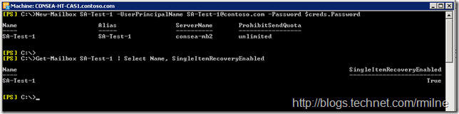 Creating Test Mailbox To Verity Scripting Agent - Exchange Management Shell