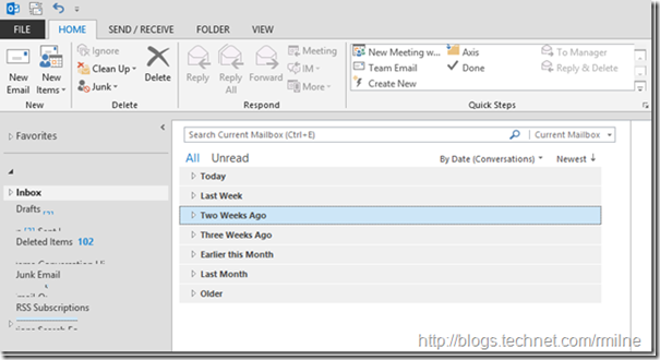 Outlook 2013 - Folder Navigation Tree Ist Kaputt !