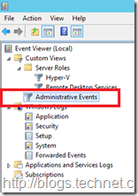 Built In Administrative Events Filter