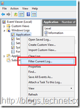 Filtering Event Log