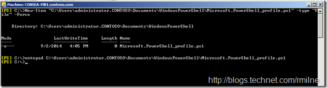Creating The PowerShell Profile File
