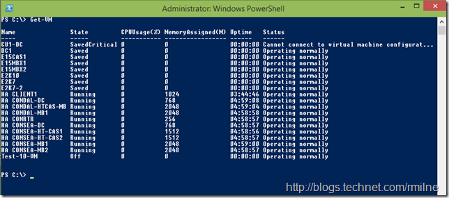 PowerShell Shows All VMs
