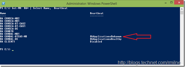 Using PowerShell To Check VM Heartbeat