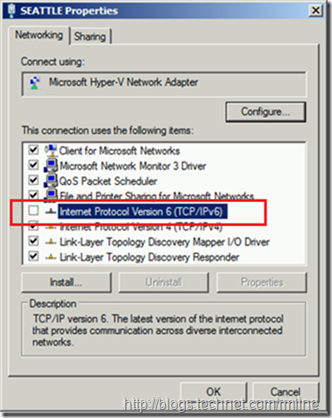 IPv6 Unbound From Network Card