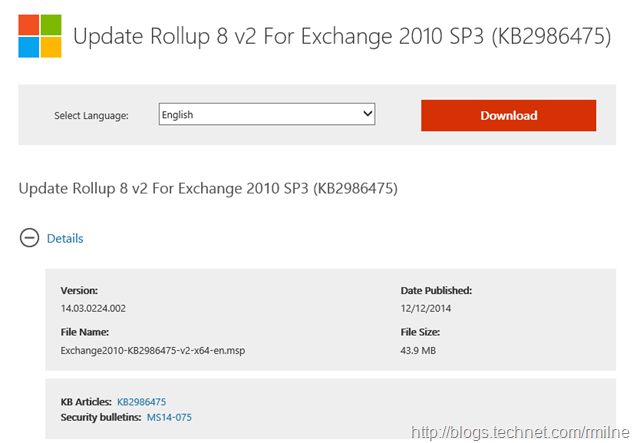 Exchange 2013 SP3 RU8 Download