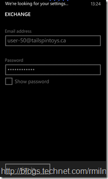 Windows Phone 8.1 - Autodiscover Process Is Running