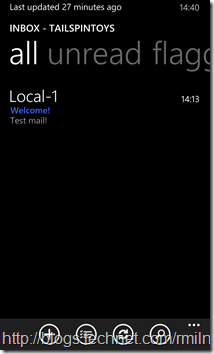 Windows Phone 8.1 - Exchange Inbox Contents
