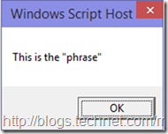 VBScript - Sccessfully Escaped The Quote