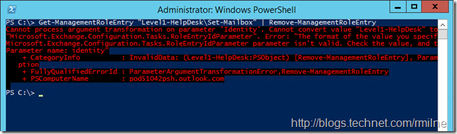 Remove-ManagementRoleEntry - Piping A Single Management Role Entry Still Fails