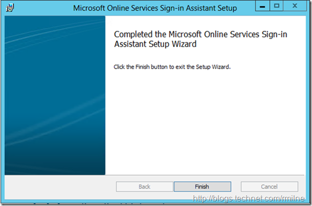 Installing Sign-In Assistant