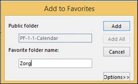 Adding Public Folder As A Favourite In Outlook - Custom Favourite Name