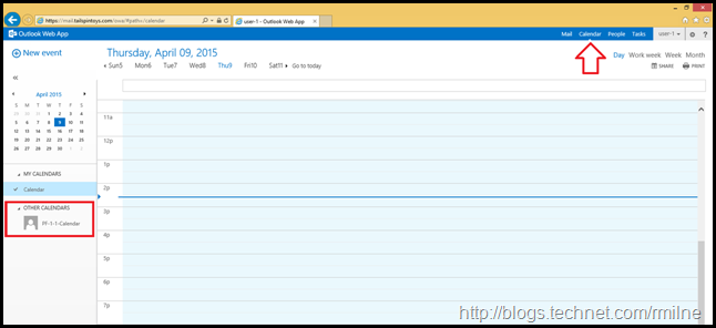 Calendar Public Folder Favourite Visible In OWA