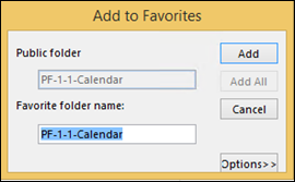 Adding Public Folder As A Favourite In Outlook - Default Favourite Name