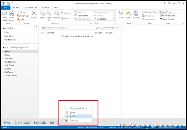 open exchange public folder outlook 2013