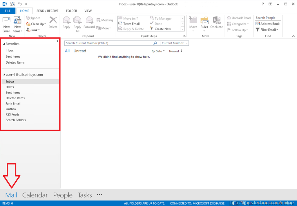 where can i find public folders in outlook 2016