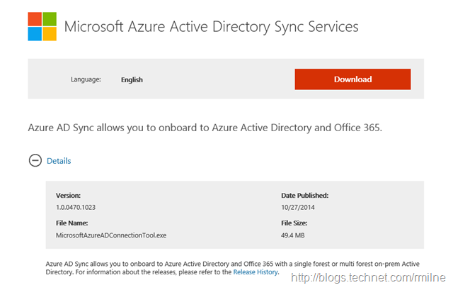 Download Azure AD Sync