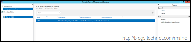 WAP 2012 R2 Remote Access Management Console Does Not Show Configuration Wizard
