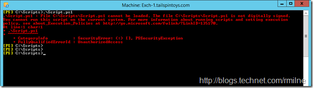 Script Cannot Be Loaded As It Is Not Digitally Signed
