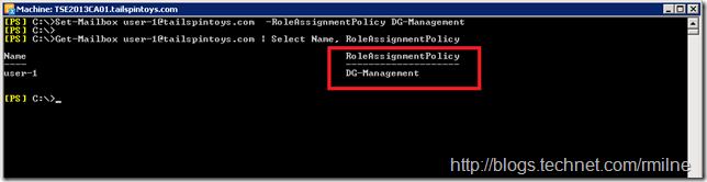 Assigning Role Assignment Policy To Mailbox Using Set-Mailbox