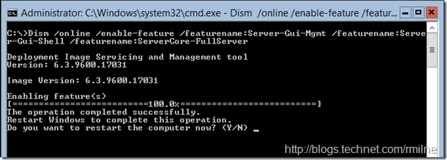 DISM Install Graphical Shell