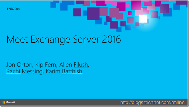 Meet Exchange 2016 PowerPoint