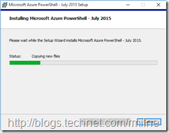 Installing Microsoft Azure PowerShell