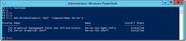 Windows 2012 Get-Windows Feature - Querying a  Remote Machine Using -ComputerName