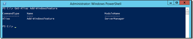 Checking Aliases For Add-WindowsFeature Cmdlet  On Windows Server 2012 R2