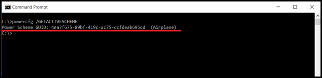 Using Commandline To Determine Current Power Plan