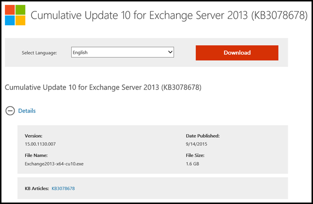 Exchange 2013 CU10