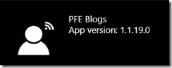 PFE Blogs Universal App - Version